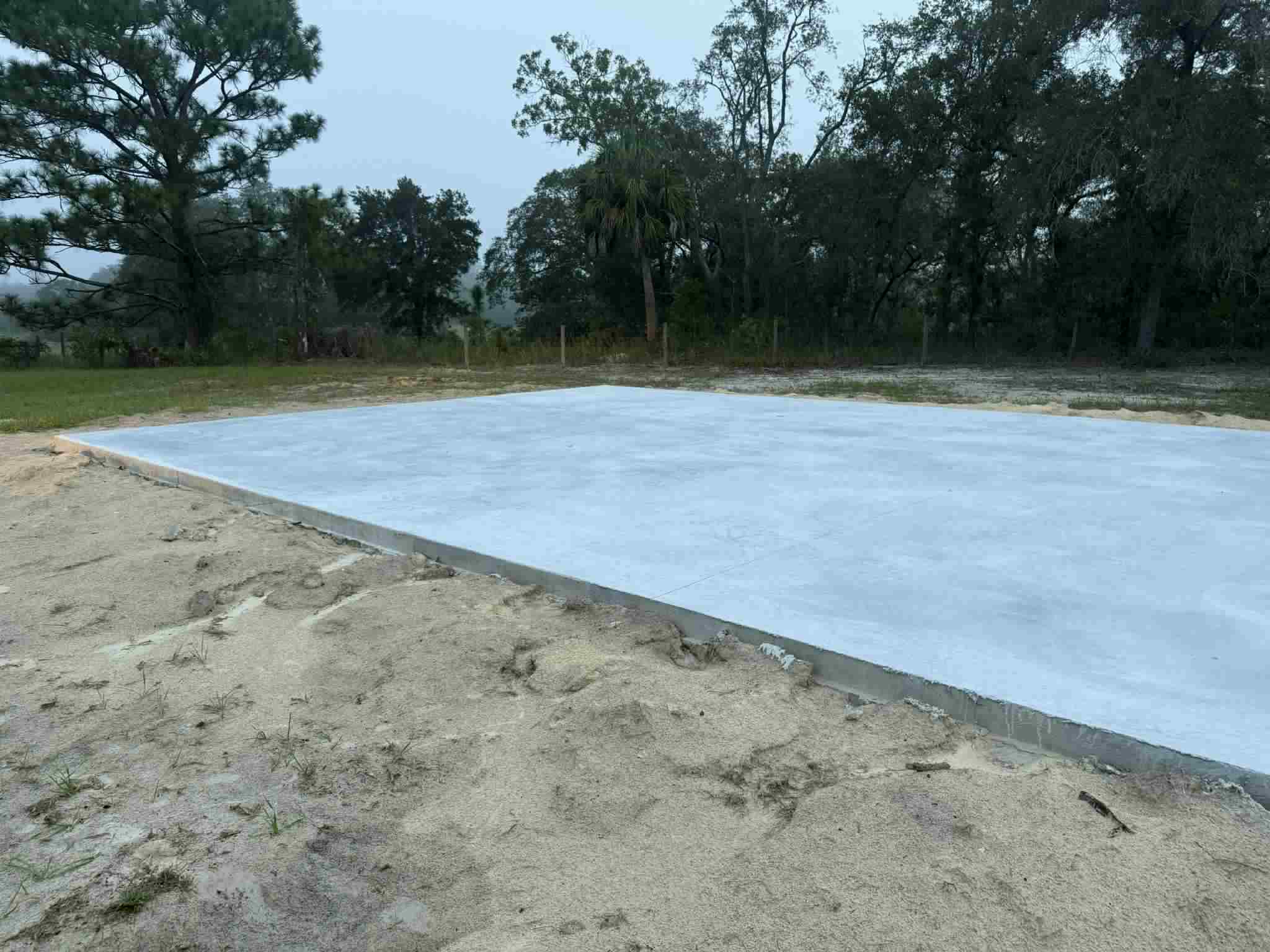 Large concrete slab installation